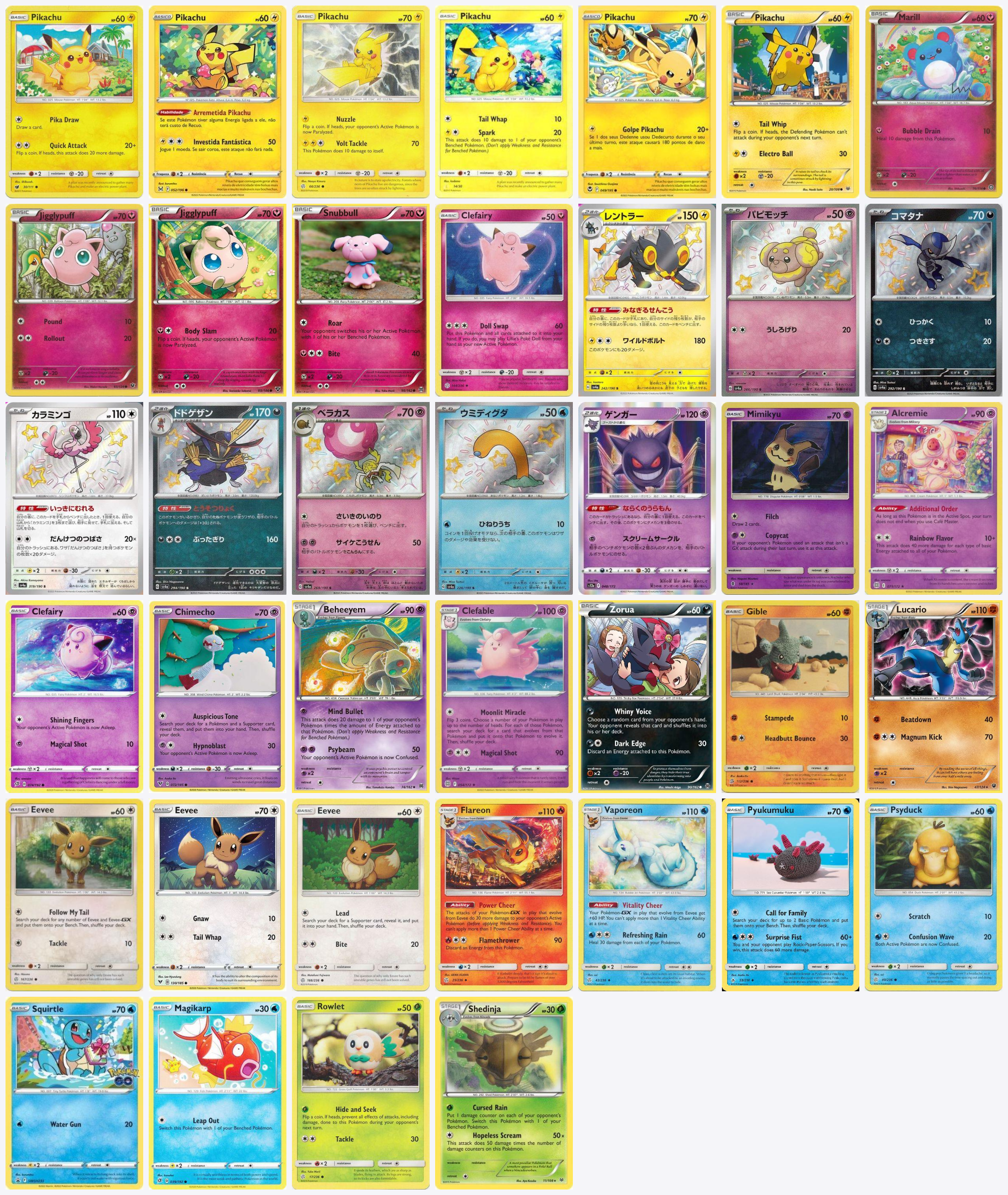 Lote 1 - CARTA FOFINHA DE BORDINHA AMARELA, FADINHA, SHINY